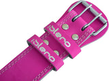 EVO 4" Pink Pure Leather Gym Belts