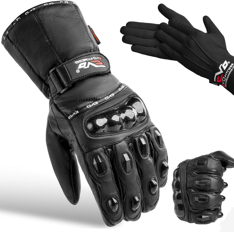 EVO Pro Leather Thermal Wind Waterproof Motorcycle Gloves