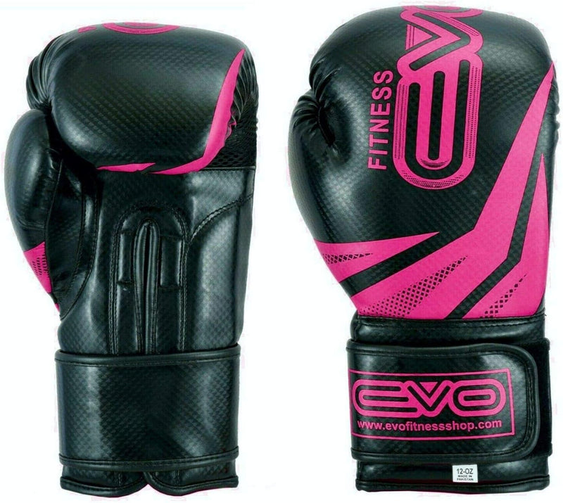 EVO Ladies Pink Maya Leather Boxing Gloves