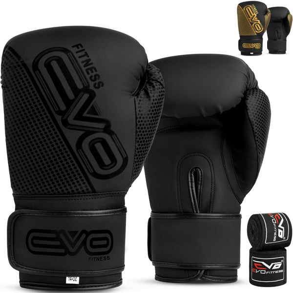 EVO Matte Leather GEL Boxing Gloves