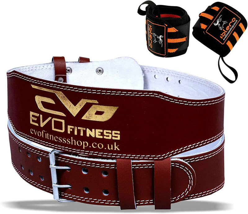 EVO 4" Brown Pure Leather Gym Belts