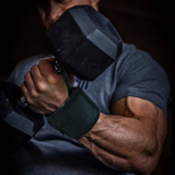 EVO Fitness Pair of 18” Deep Black Weight Lifting Wrist Wraps