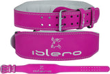 EVO 4" Pink Pure Leather Gym Belts