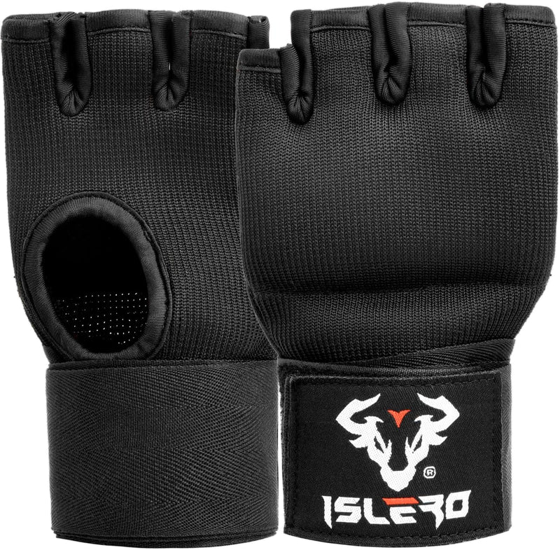 Islero New Gel Gloves Black boxing 93cm Quick Long wrist straps