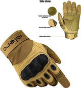 Islero Heavy Duty All Weather Motor Bike Motorcycle ATV Full Finger Brown Gloves