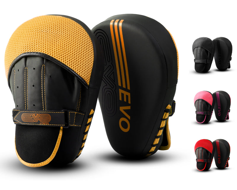 EVO FITNESS CURVED GOLDEN BOXING FOCUS PADS - EVO Fitness
