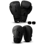 EVO Fitness Black Boxing Gloves and Focus Pads Deal - EVO Fitness
