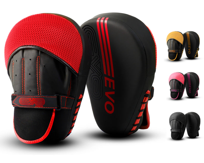 EVO FITNESS CURVED RED BOXING FOCUS PADS - EVO Fitness