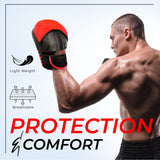 EVO FITNESS CURVED RED BOXING FOCUS PADS - EVO Fitness