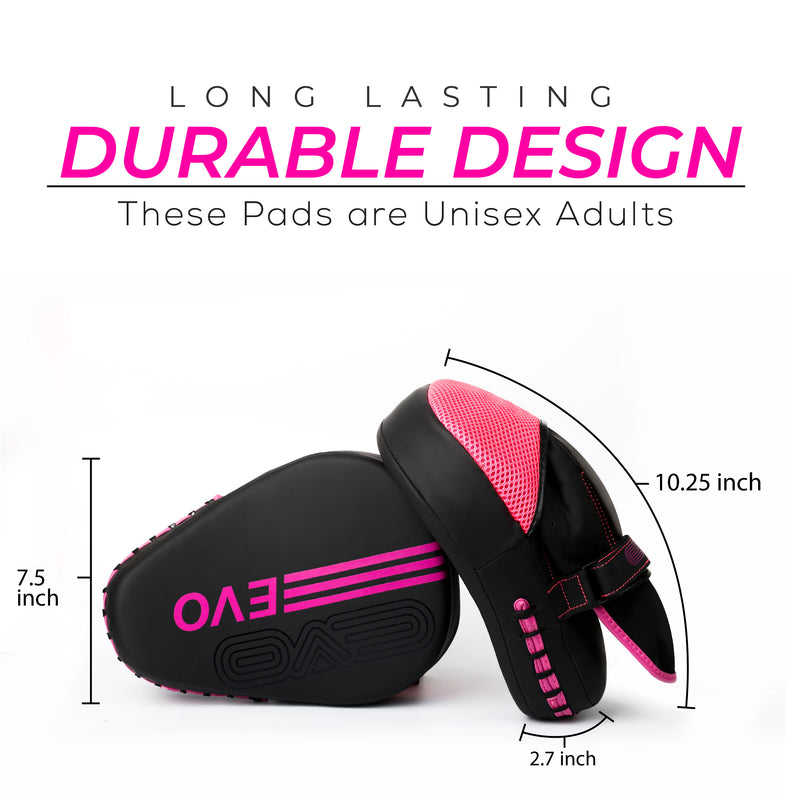 EVO FITNESS CURVED PINK BOXING FOCUS PADS - EVO Fitness