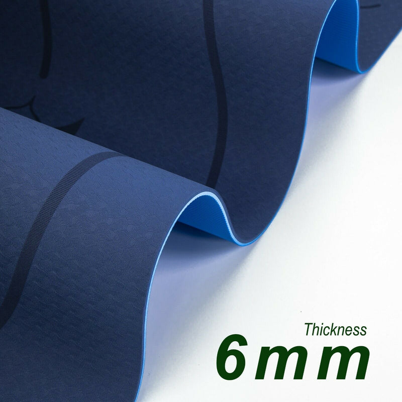EVO Fitness YOGA MATS TPE Multi LAYER MAT Exercise Waterproof Non Slip workout - EVO Fitness