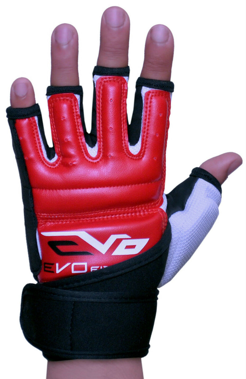 EVO Leather MMA Gloves body Combat Gel Boxing Punch Bag Martial Arts Karate Mitt - EVO Fitness