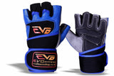 EVO Fitness Pure Leather Cycling Gloves Weightlifting Gym Glove Exercise Bodybui - EVO Fitness