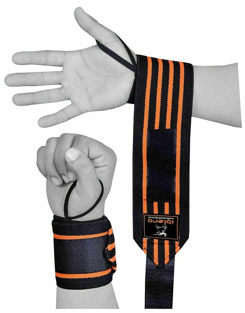 EVO 18" Gym Straps Weightlifting wrist Support Wraps Elasticated Bandage Fitness - EVO Fitness
