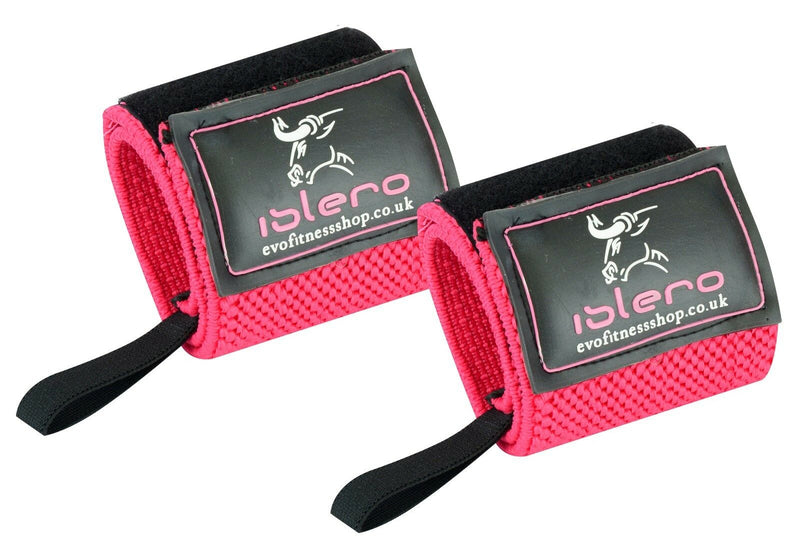ISLERO Extra comfy 18" Weightlifting wrist Support Wraps Elasticated Gym Straps - EVO Fitness