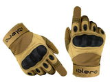ISLERO Leather All Weather Motorbike Motorcycle Gloves Carbon Fiber Knuckle - EVO Fitness