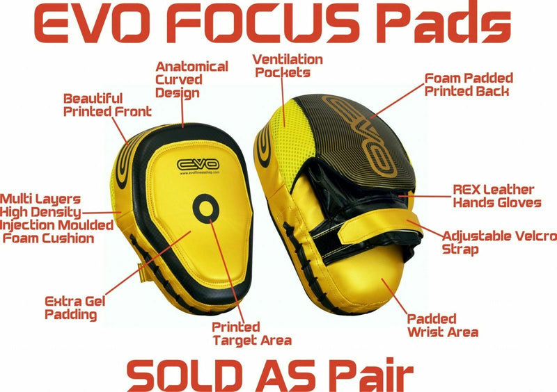 EVO Curved Boxing MMA Focus Pads - EVO Fitness