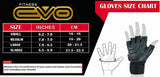 EVO Fitness Weight Lifting Gym Gloves Strap Wrist Wrap Workout Exercise Cycling - EVO Fitness