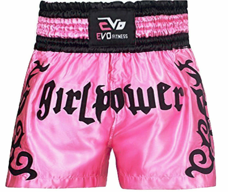 EVO Ladies Muay Thai Shorts Women MMA Kick Boxing Martial Arts Girls Fight Gear - EVO Fitness