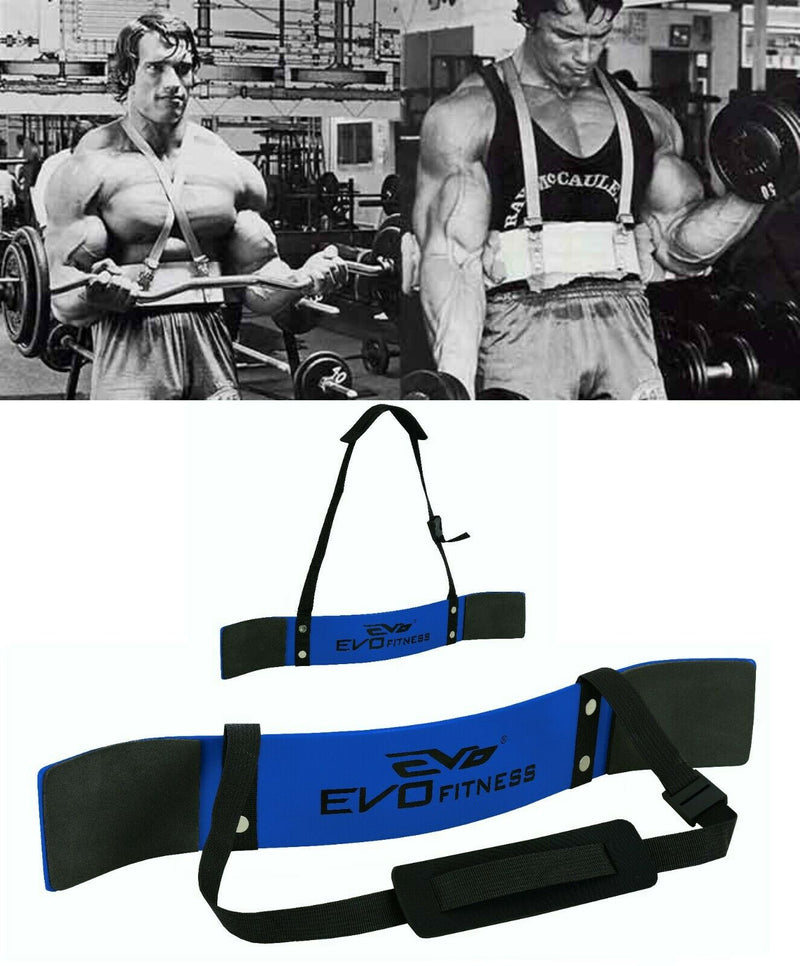EVO Arm Blaster Weightlifting Biceps Isolator Gym Support Straps Fitness Wrap - EVO Fitness
