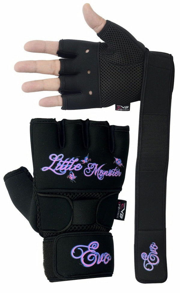 ISLERO Ladies Gel Gloves Boxing Hand Wraps Wrist Support Straps MMA Inner Glove - EVO Fitness