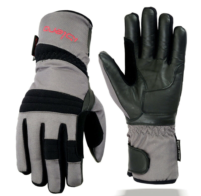ISLERO All Weather Tempest Waterproof Motorbike Leather Gloves Hipora Unisex Pro - EVO Fitness